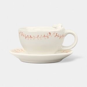 Stoneware Easter Bunny Tea Cup & Saucer Set Pink - Threshold